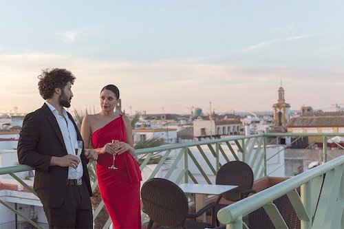 Casa Romana Hotel Boutique rooftop bar in Seville