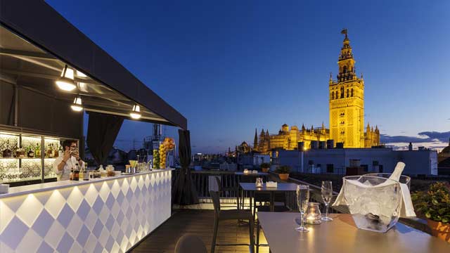 La Giralda at Eurostars rooftop bar in Seville