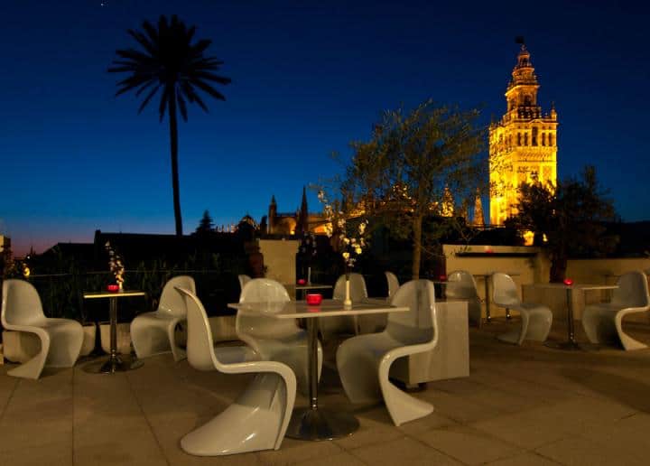 Fulton Terraza rooftop bar in Seville