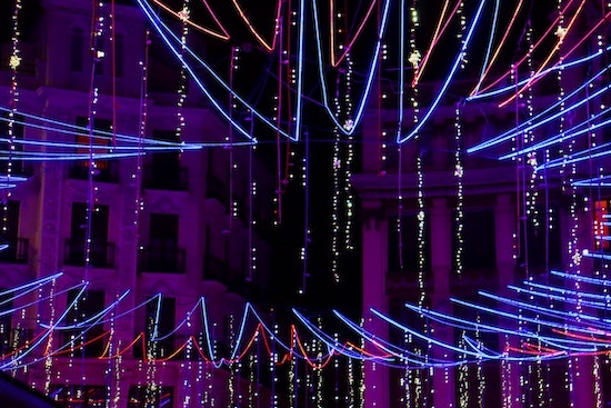 Christmas lights decorations in Madrid