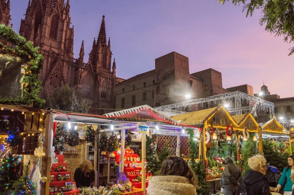 Christmas Marketplace in Barcelona