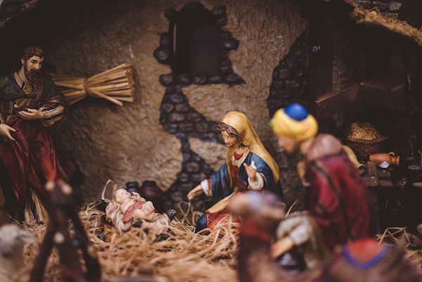A representation of the three kings day using small figures