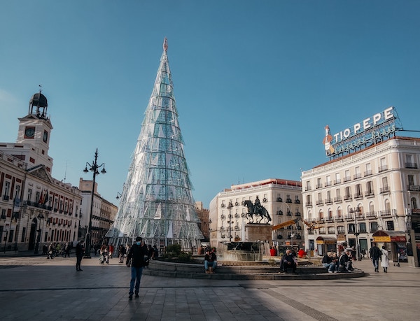 Christmas Tree at Puero del Sol Madrid, 2020