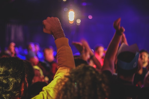 People partying and cheering
