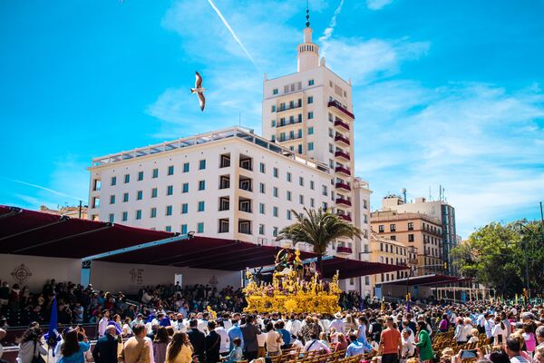 Arrival of the Carnival King during the Malaga Carnival