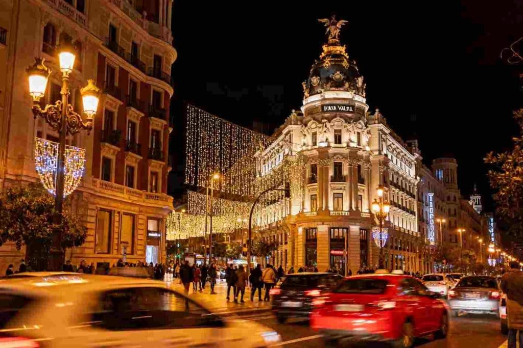 Madrid Christmas Lights Gran Vía