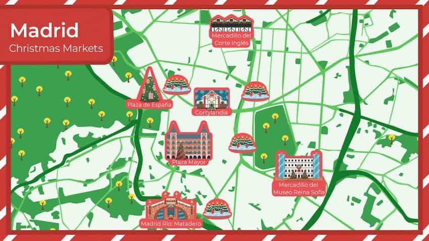 Madrid Christmas Markets Map