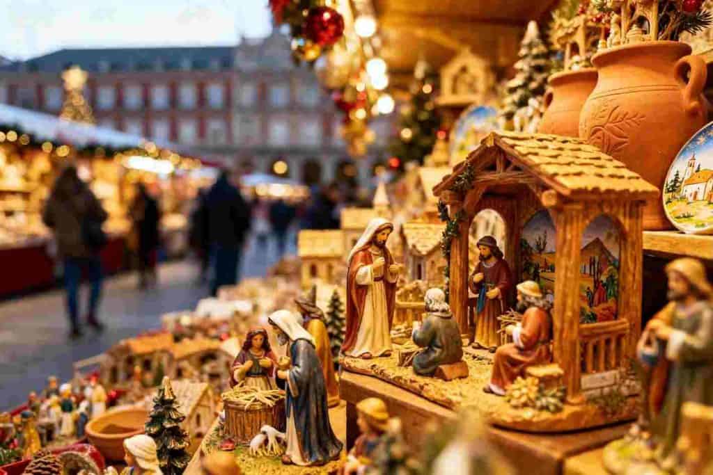 Plaza Mayor Madrid Christmas Nativity Stalls
