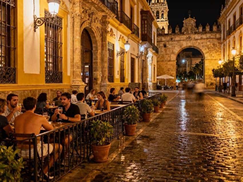 Sevilla nightlife dinner